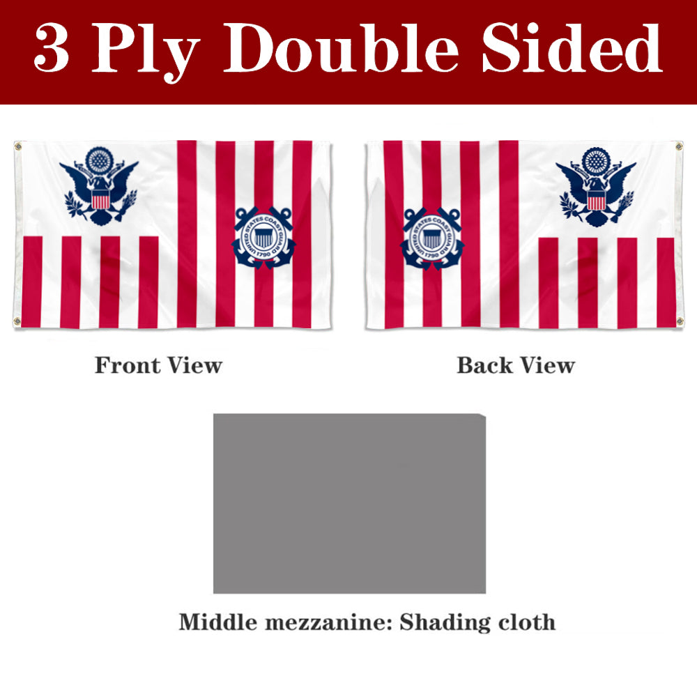 Fyon Ensign of the United States Coast Guard Flag Banner