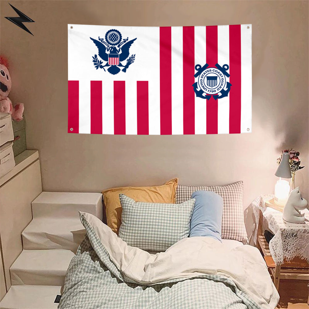 Fyon Ensign of the United States Coast Guard Flag Banner
