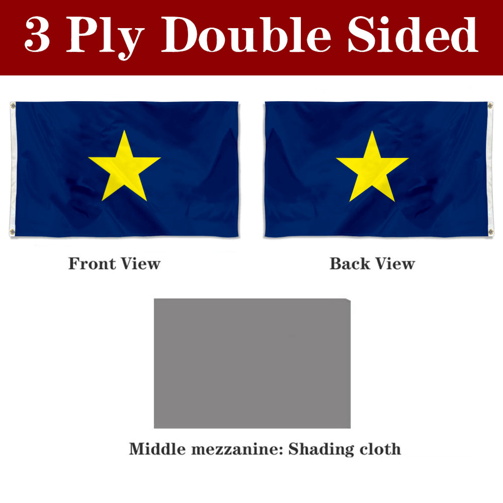 Fyon National over Texas (1836-1839, 1839-1879) Flag Banner