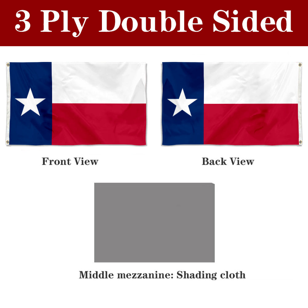 Fyon National over Texas (1839-1845-1846) Flag Banner