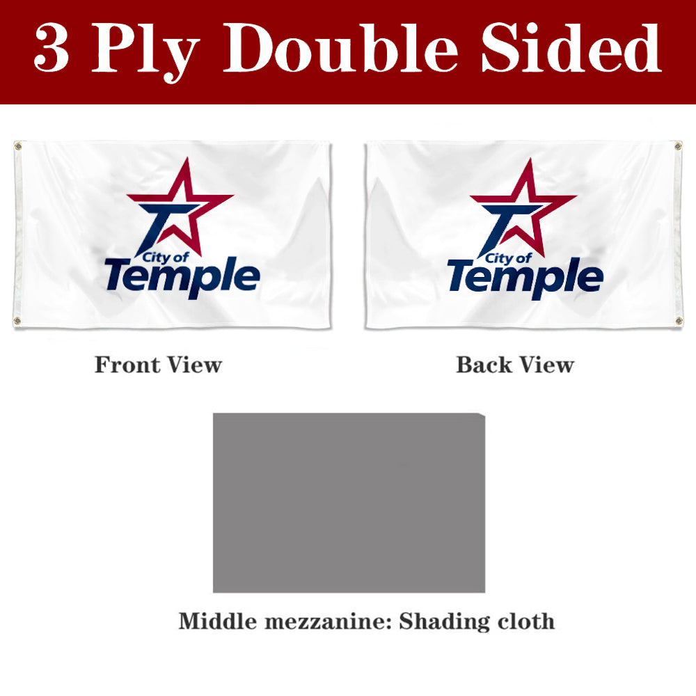 Fyon Temple,Texas Flag Banner