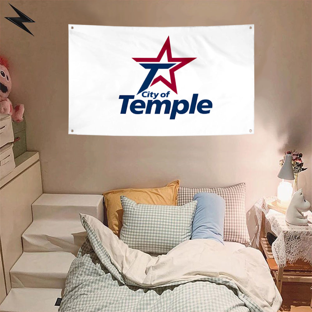Fyon Temple,Texas Flag Banner