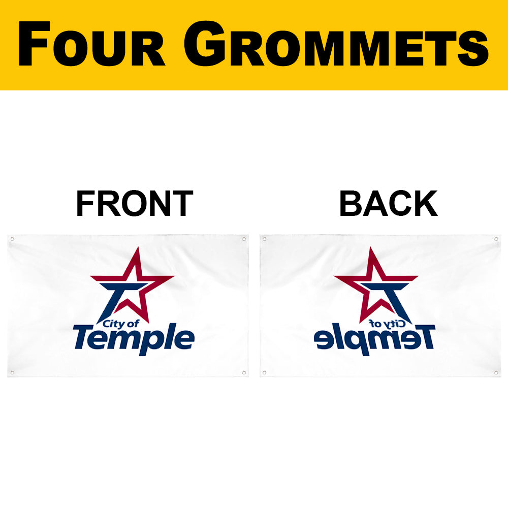 Fyon Temple,Texas Flag Banner
