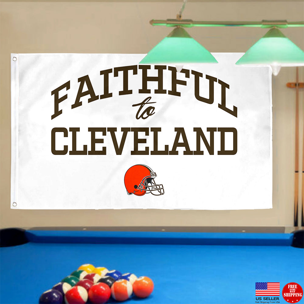 Fyon Faithful to Cleveland Flag Indoor and outdoor banner