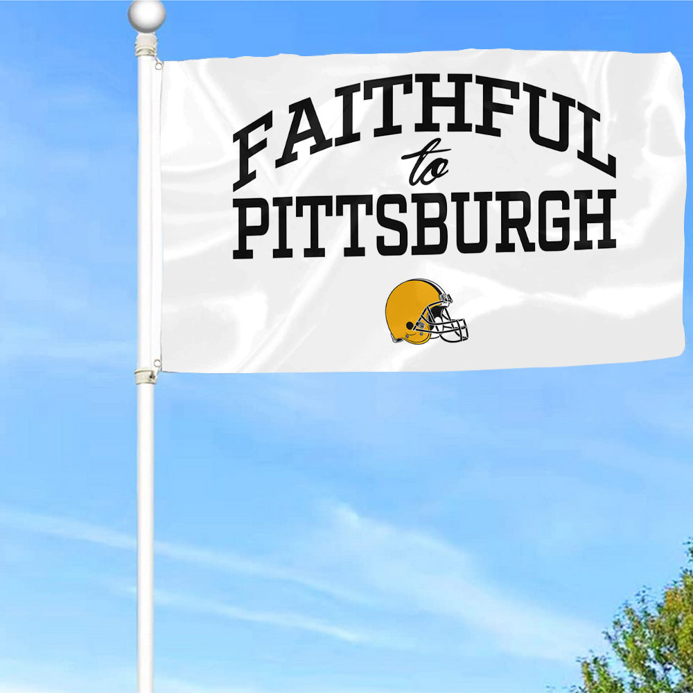 Fyon Faithful to Pittsburgh Flag Indoor and outdoor banner