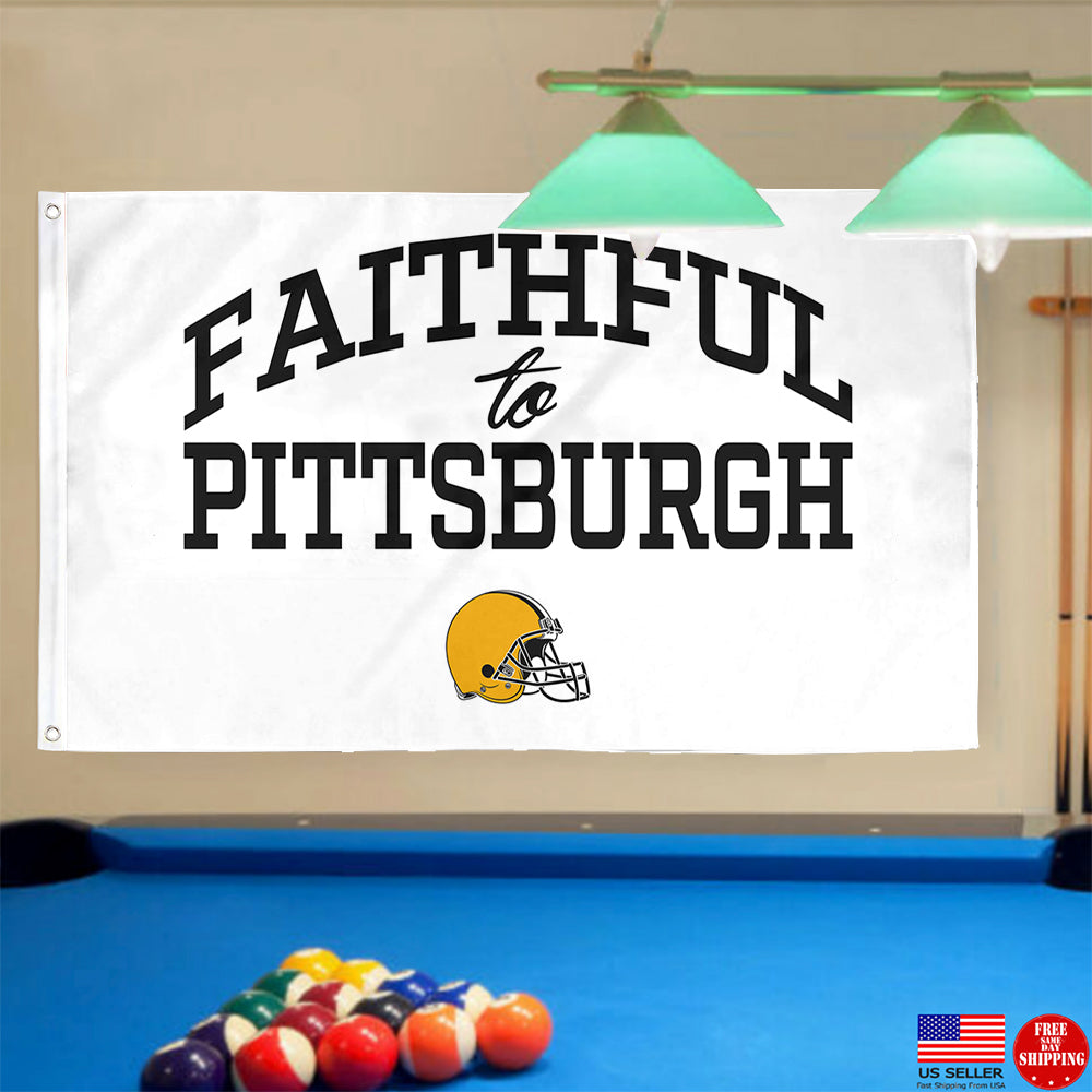 Fyon Faithful to Pittsburgh Flag Indoor and outdoor banner