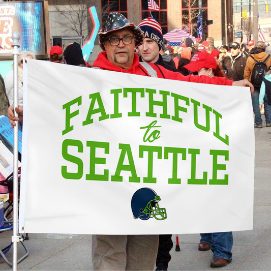 Fyon Faithful to Seattle Flag Indoor and outdoor banner