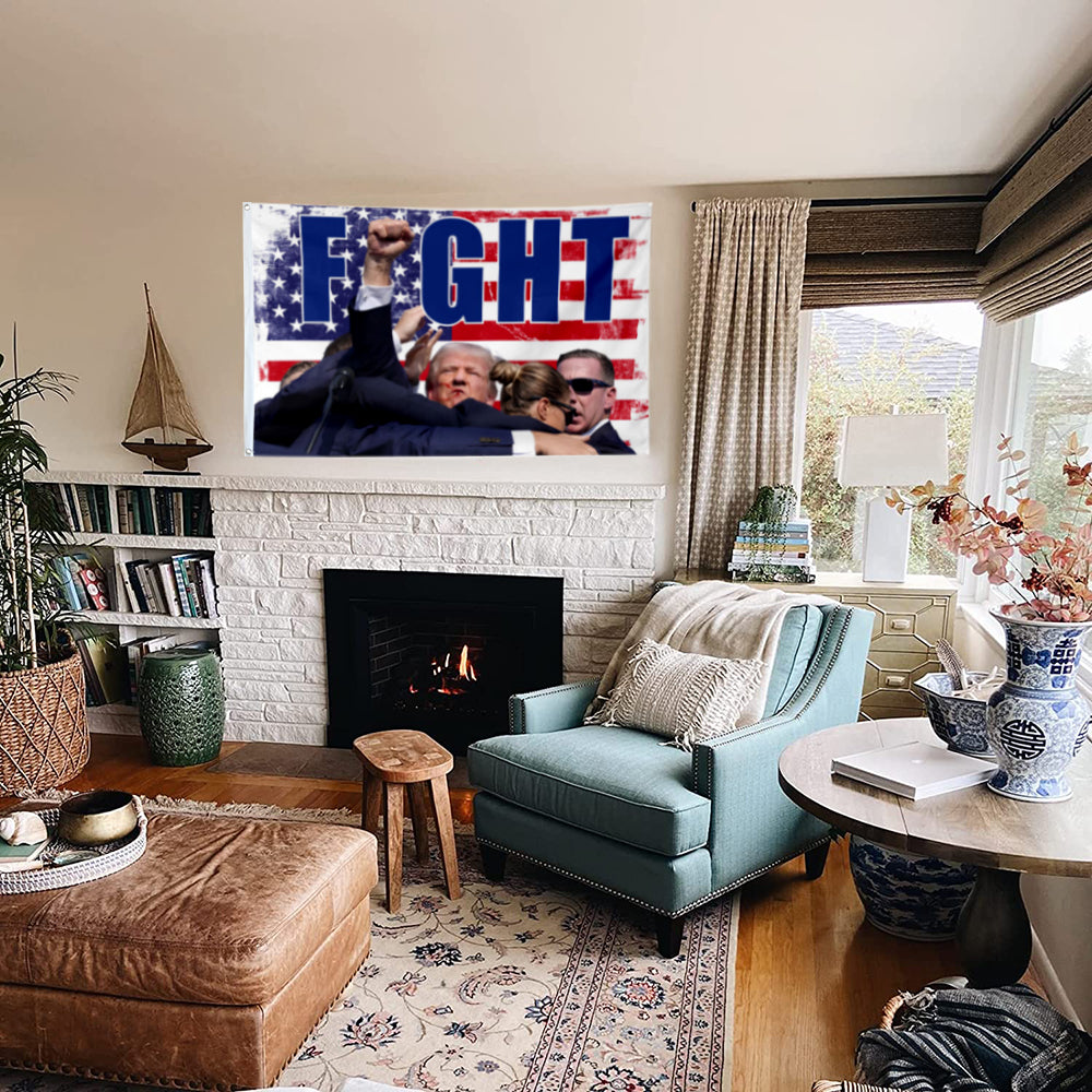 Fyon Fight Trump 2024 Flag Indoor and Outdoor Banner