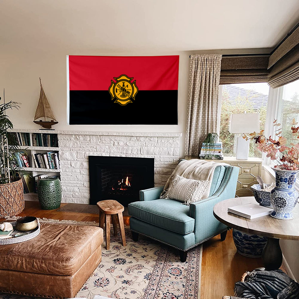 Fyon Fireman Rememberance Flag Banner