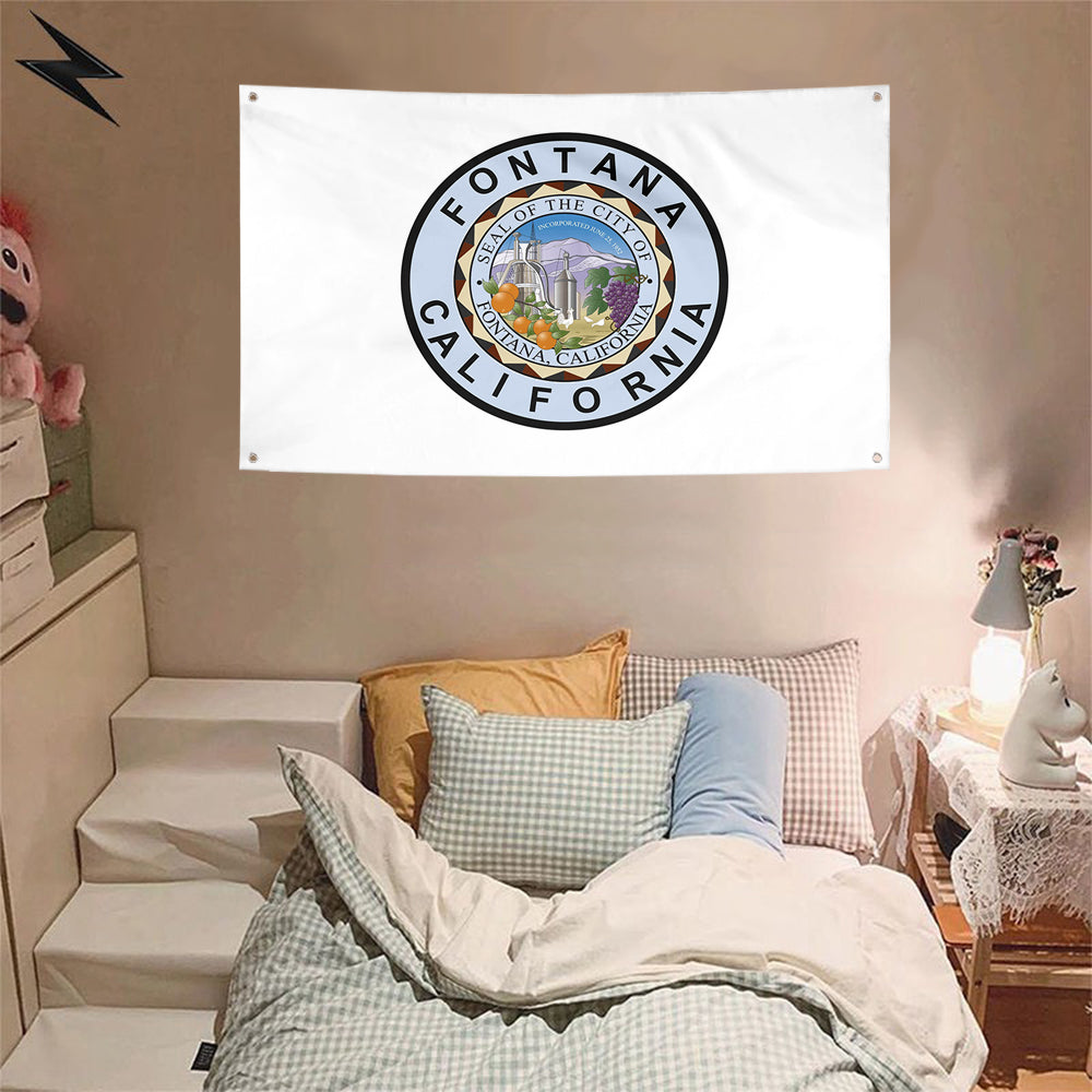 Fyon Fontana, California Flag Banner