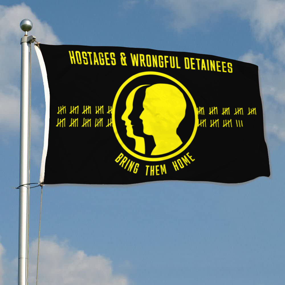 Fyon US Hostages and Wrongful Detainees Flag Banner