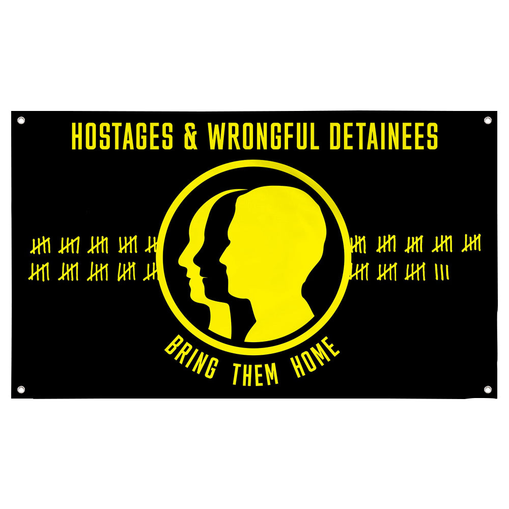 Fyon US Hostages and Wrongful Detainees Flag Banner