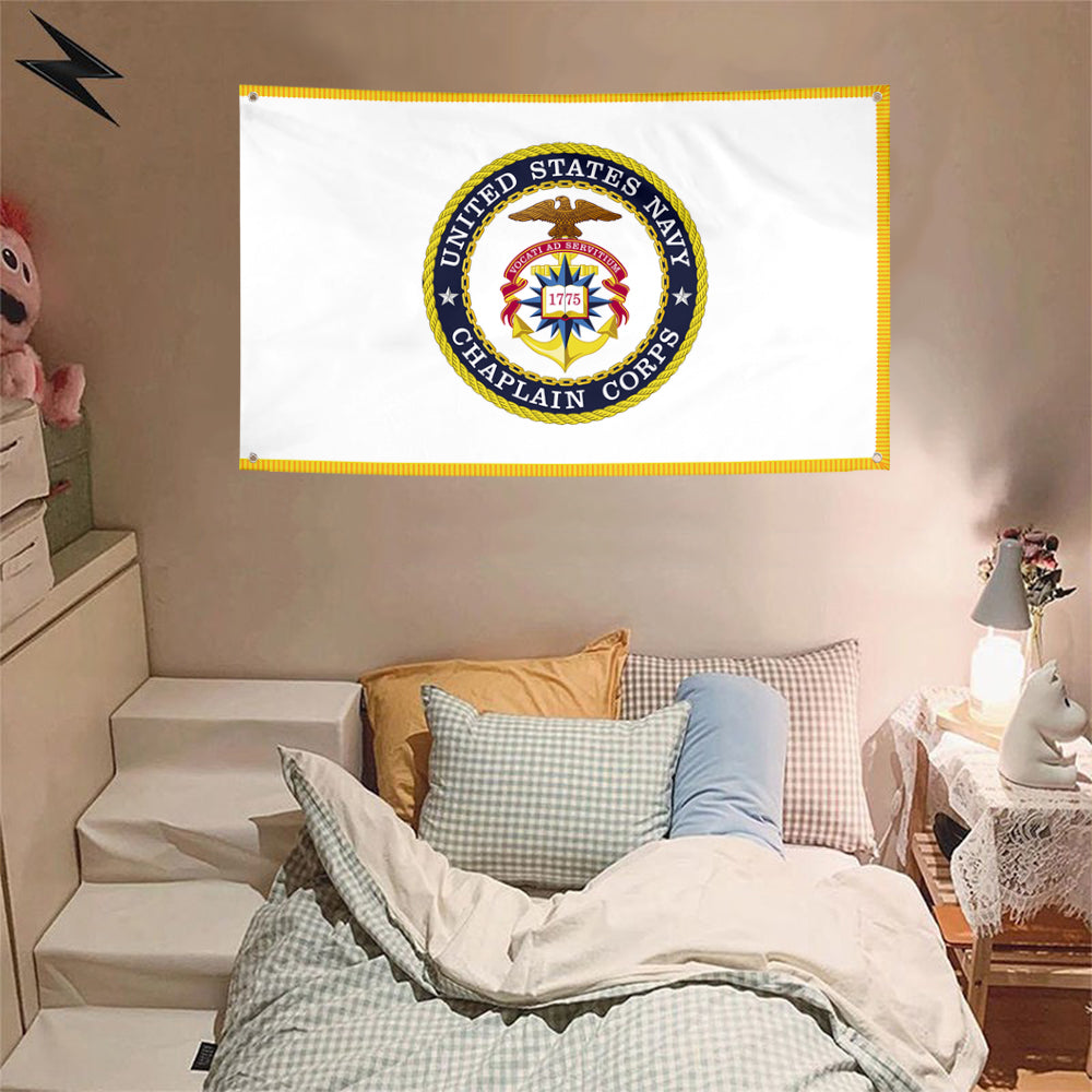Fyon United States Navy Chaplain Corps Flag Banner