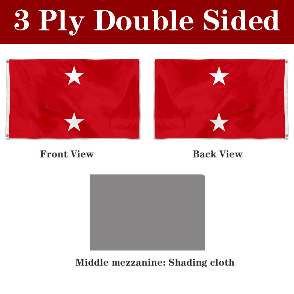 Fyon US Major General Flag Banner