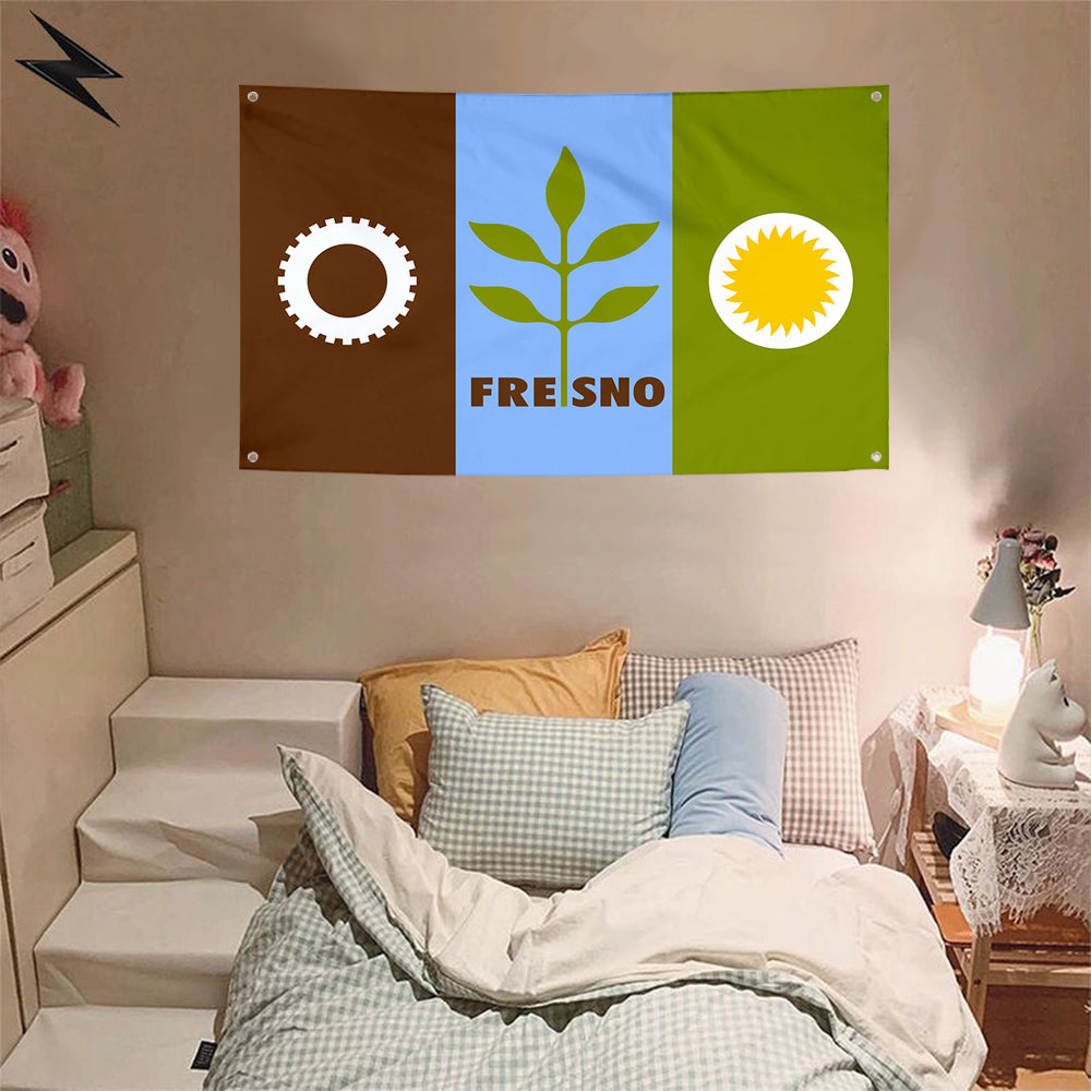 Fyon Fresno, California Flag Banner