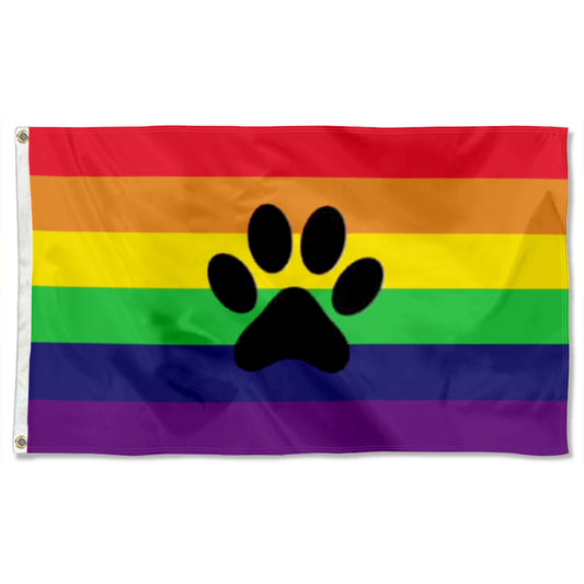 Fyon Furry Rainbow Pride Flag indoor and outdoor Banner