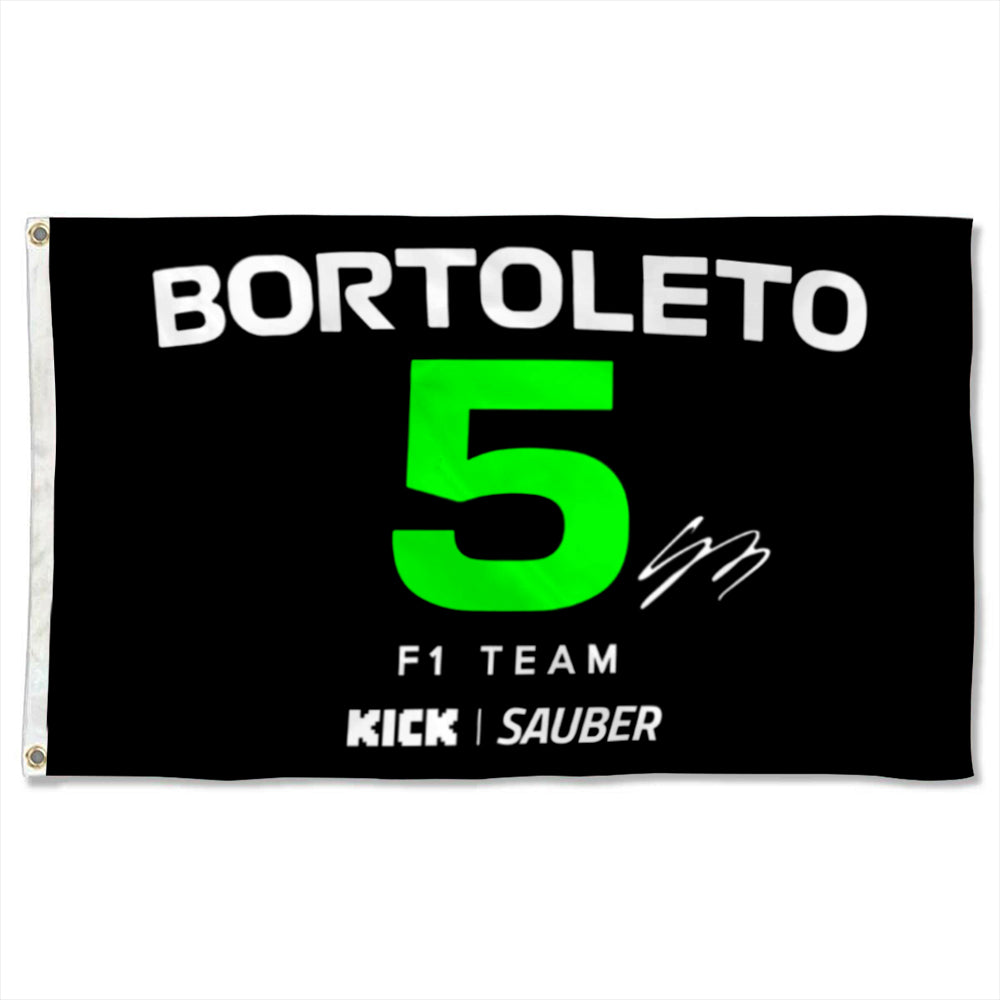 Fyon Gabriel Bortoleto #5 Kick Sauber Flag Racing Flags Banner