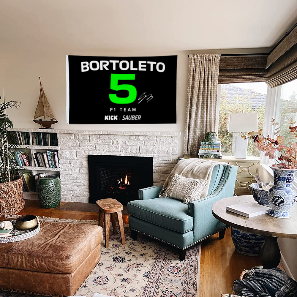 Fyon Gabriel Bortoleto #5 Kick Sauber Flag Racing Flags Banner