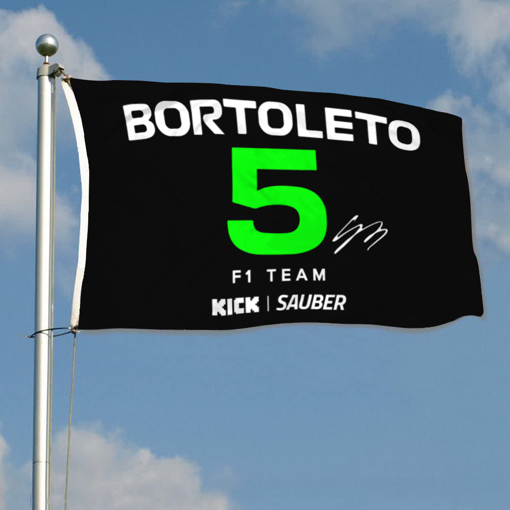 Fyon Gabriel Bortoleto #5 Kick Sauber Flag Racing Flags Banner