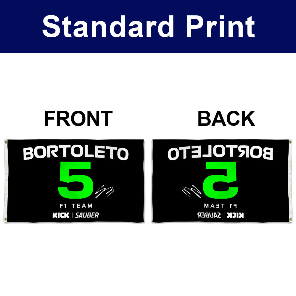 Fyon Gabriel Bortoleto #5 Kick Sauber Flag Racing Flags Banner
