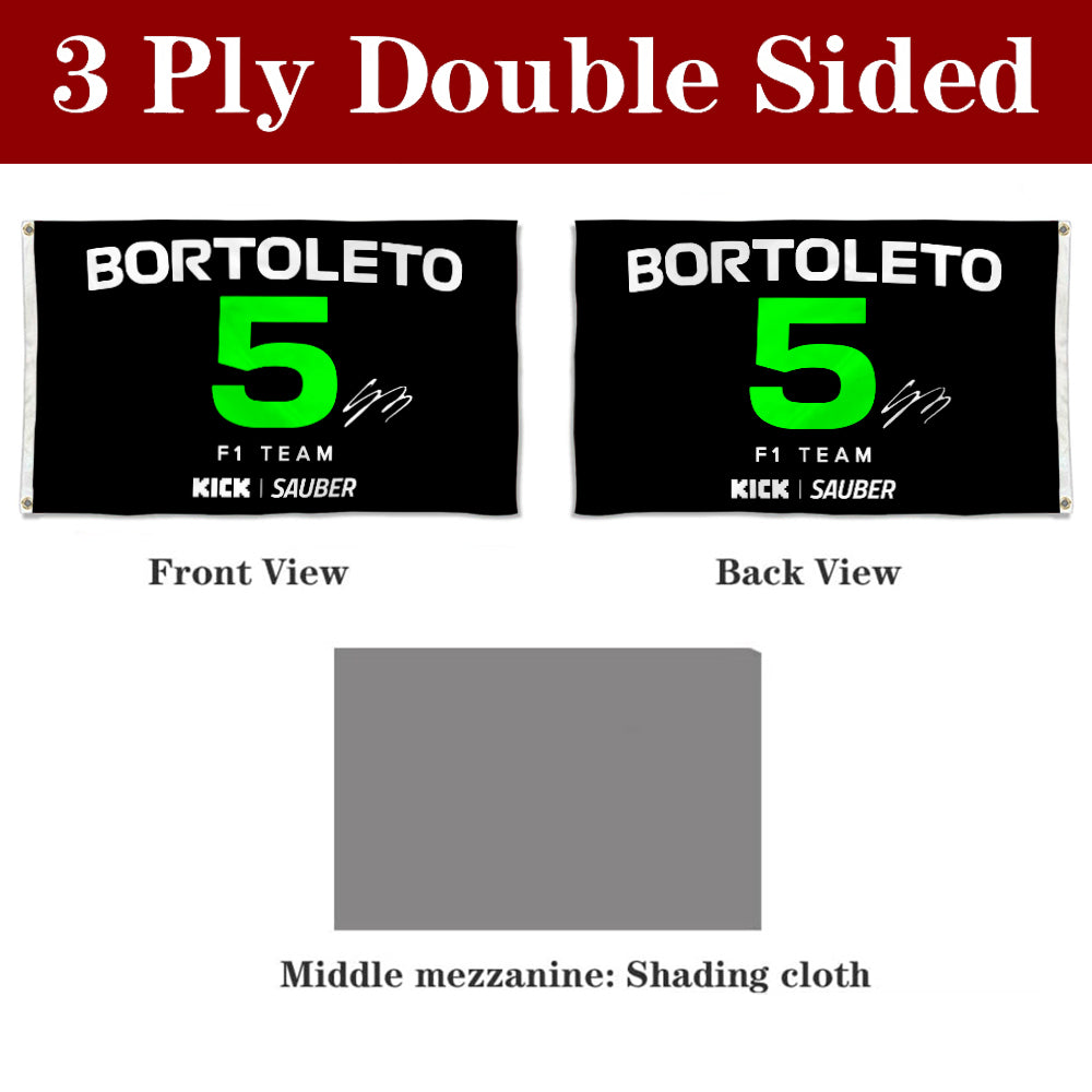 Fyon Gabriel Bortoleto #5 Kick Sauber Flag Racing Flags Banner
