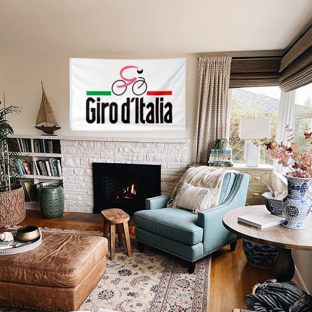 Fyon Giro d' Italia Banner Flag Italy Italian Bike Race Racing Cycling Shop Store Flag Indoor and outdoor banner