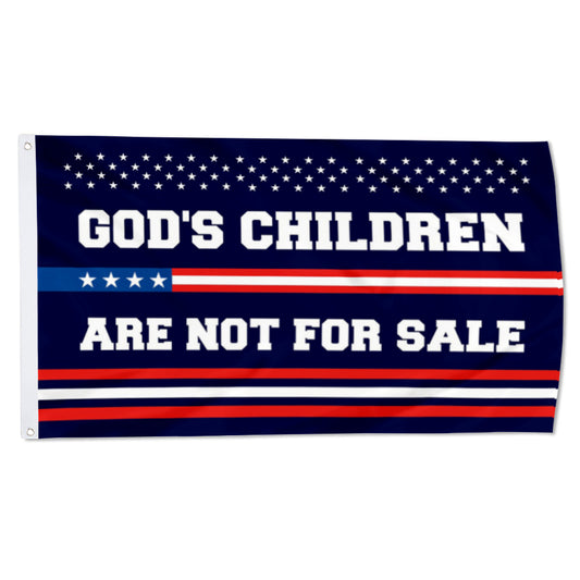 Fyon God's Children are not for sale God Flag indoor and outdoor Banner