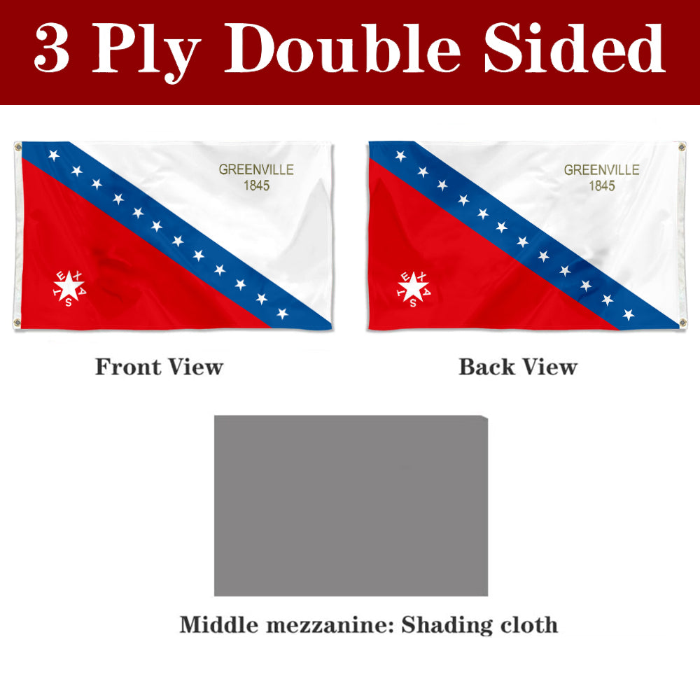 Fyon Greenville,Texas (1845) Flag Banner