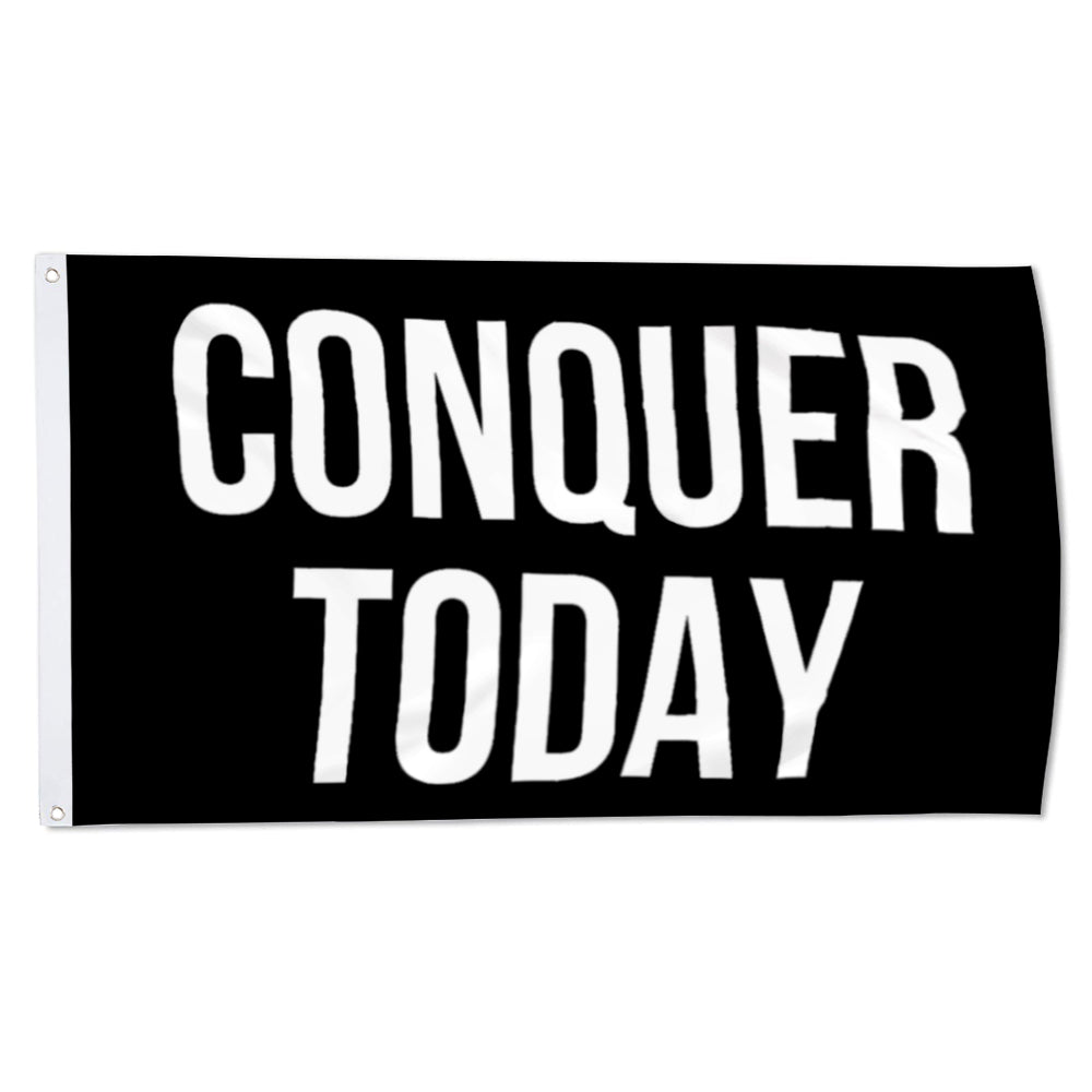 Fyon Gym Motivation Gonquer Today Flag Indoor and Outdoor Banner