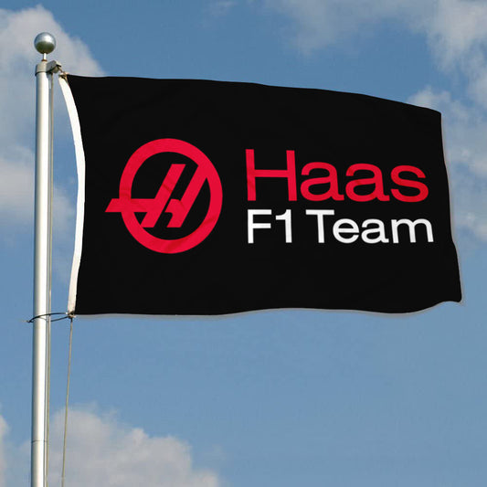 Fyon Haas F1 Team Racing flag Checked Racing Grommet Flag Banner