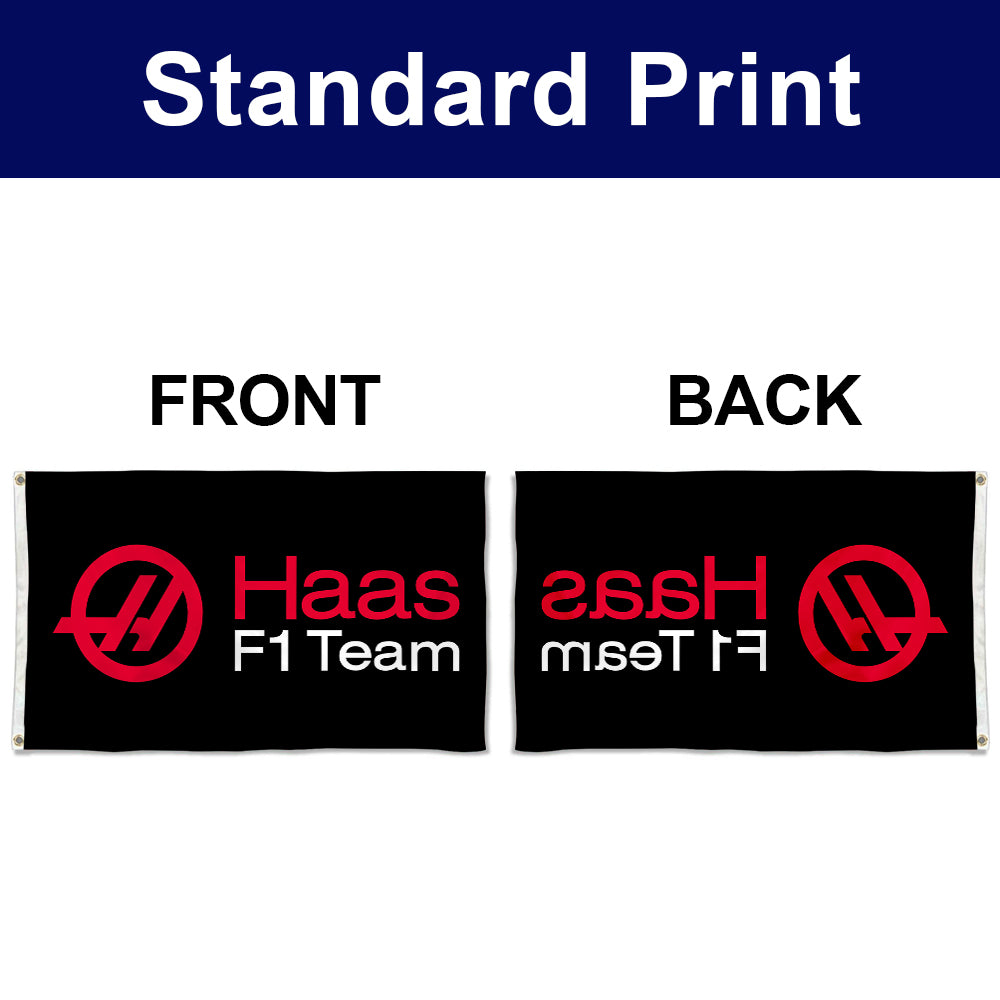 Fyon Haas F1 Team Racing flag Checked Racing Grommet Flag Banner