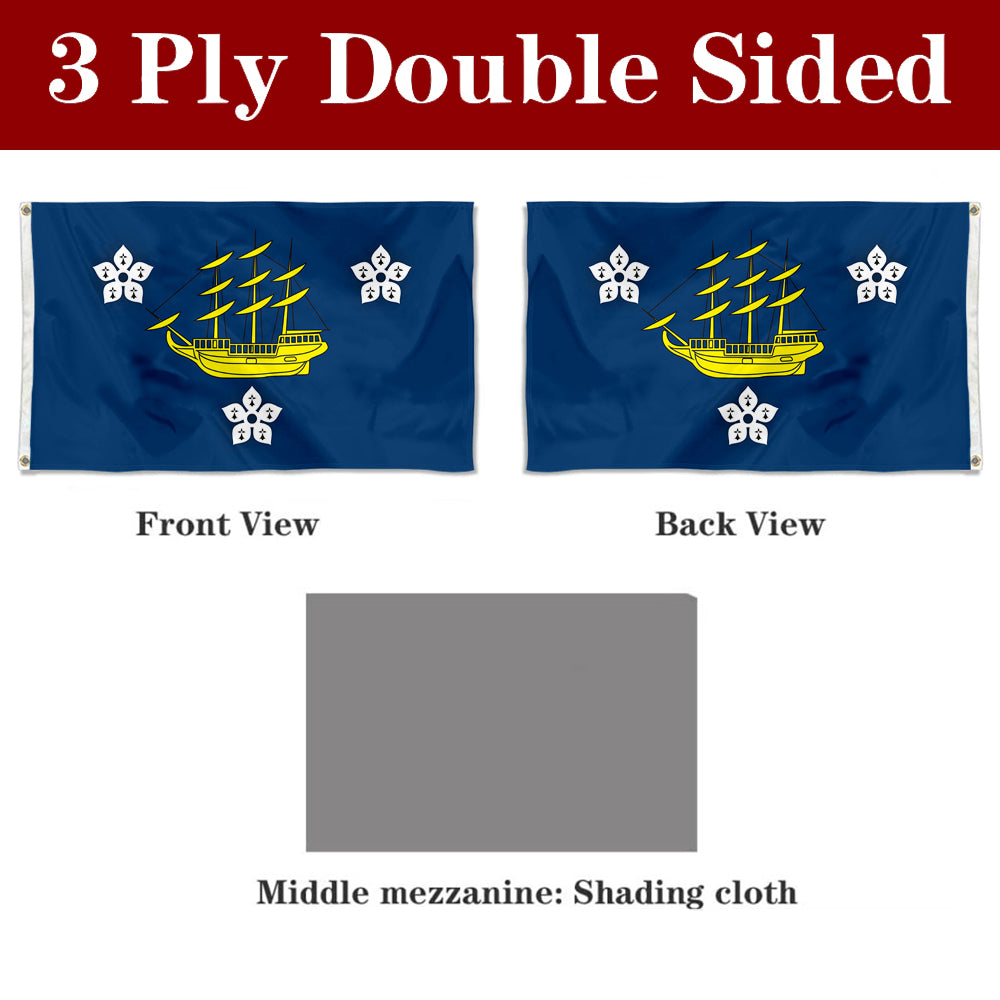 Fyon Double-sided Hamilton, Bermuda Flag Banner