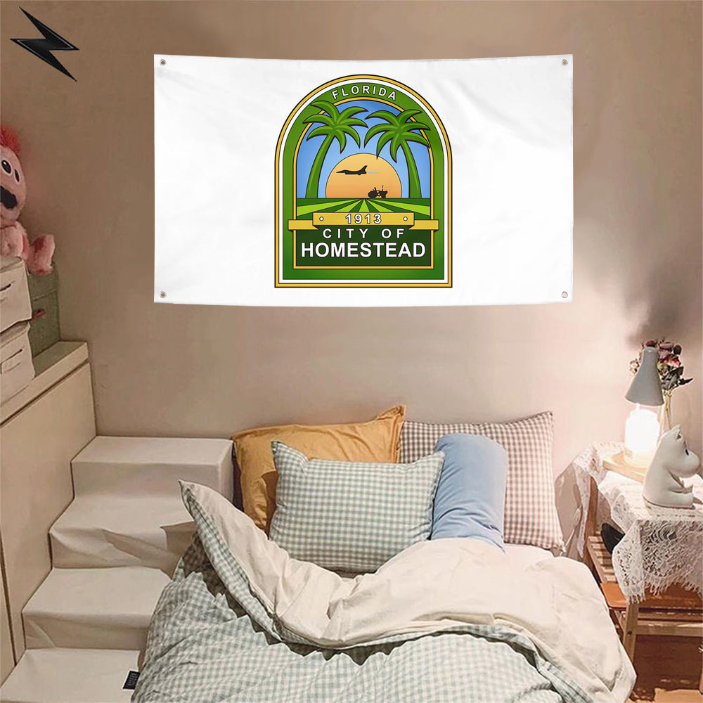 Fyon Homestead, Florida flag Banner