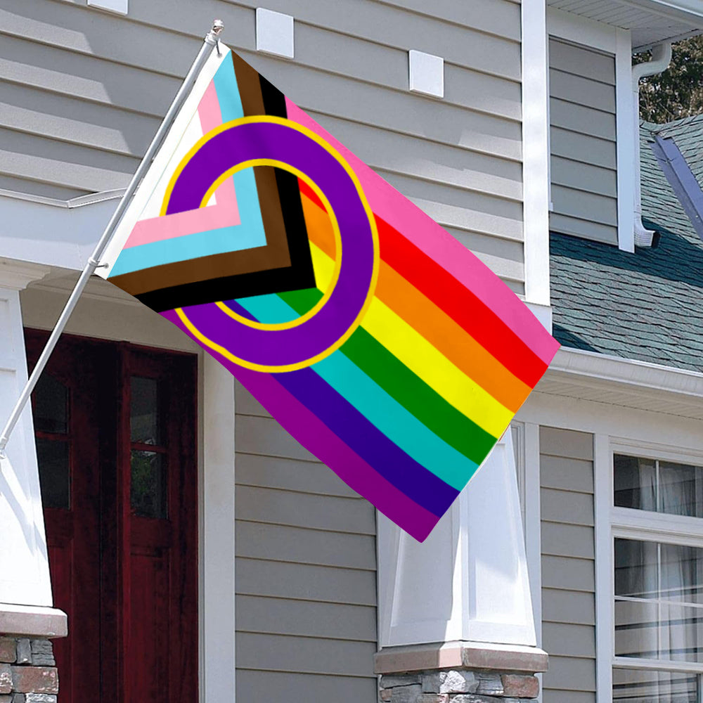 Fyon Inclusive Progressive Pride Flag indoor and outdoor Banner