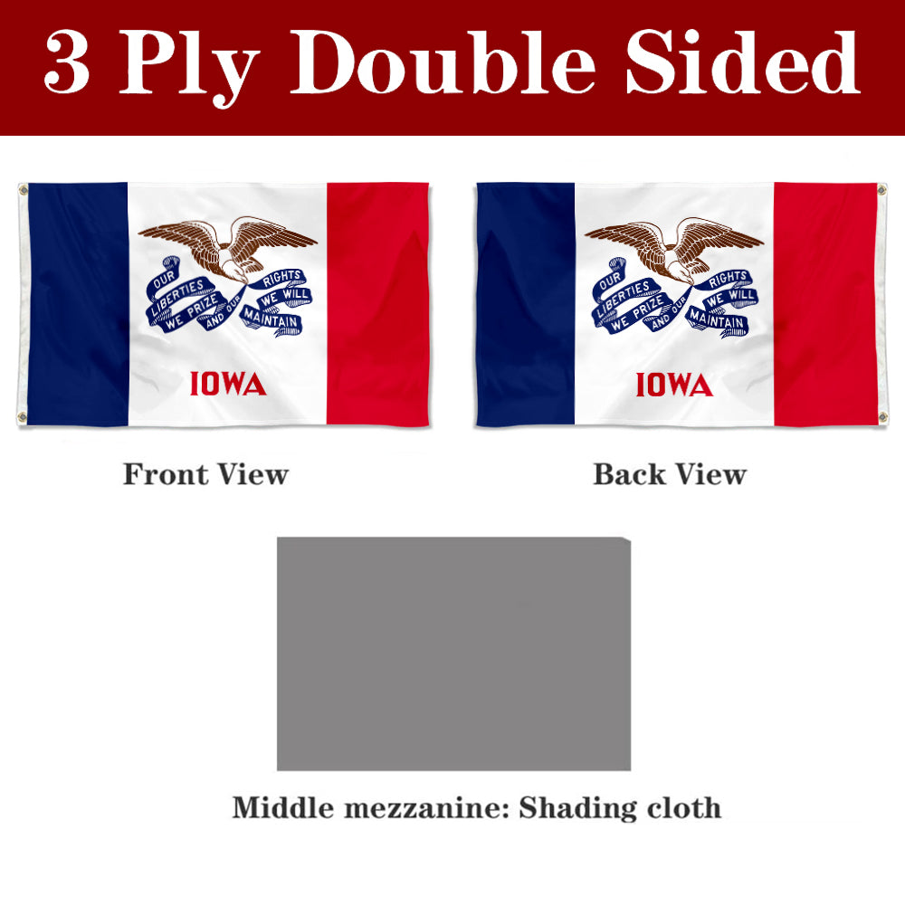 Fyon Iowa Flag Banner