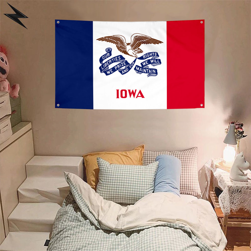 Fyon Iowa Flag Banner