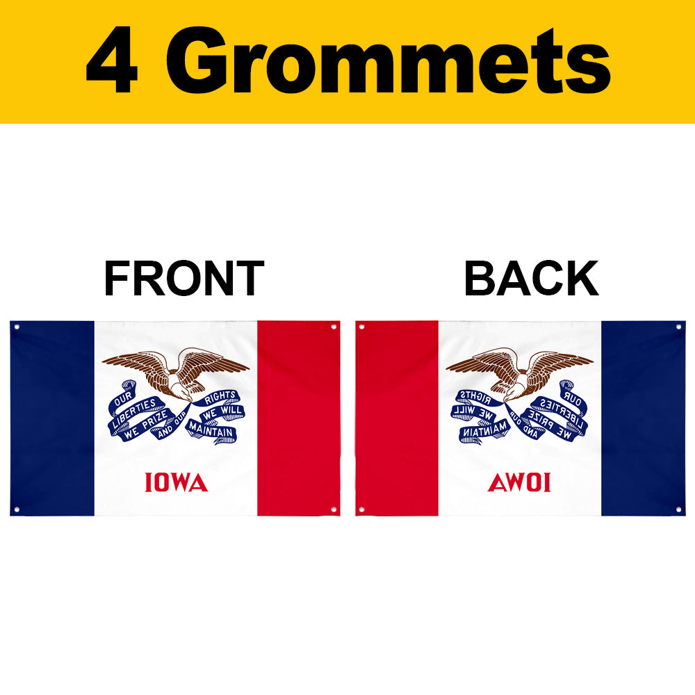 Fyon Iowa Flag Banner