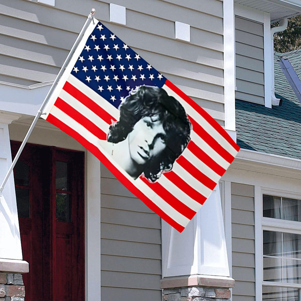 Fyon Jim Morrison USA Flag Indoor and outdoor banner