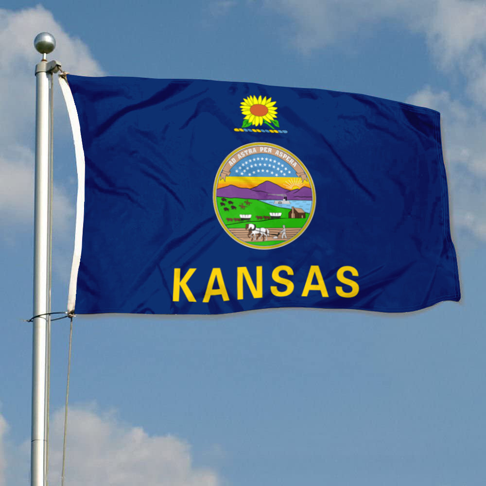 Fyon Kansas Flag Banner