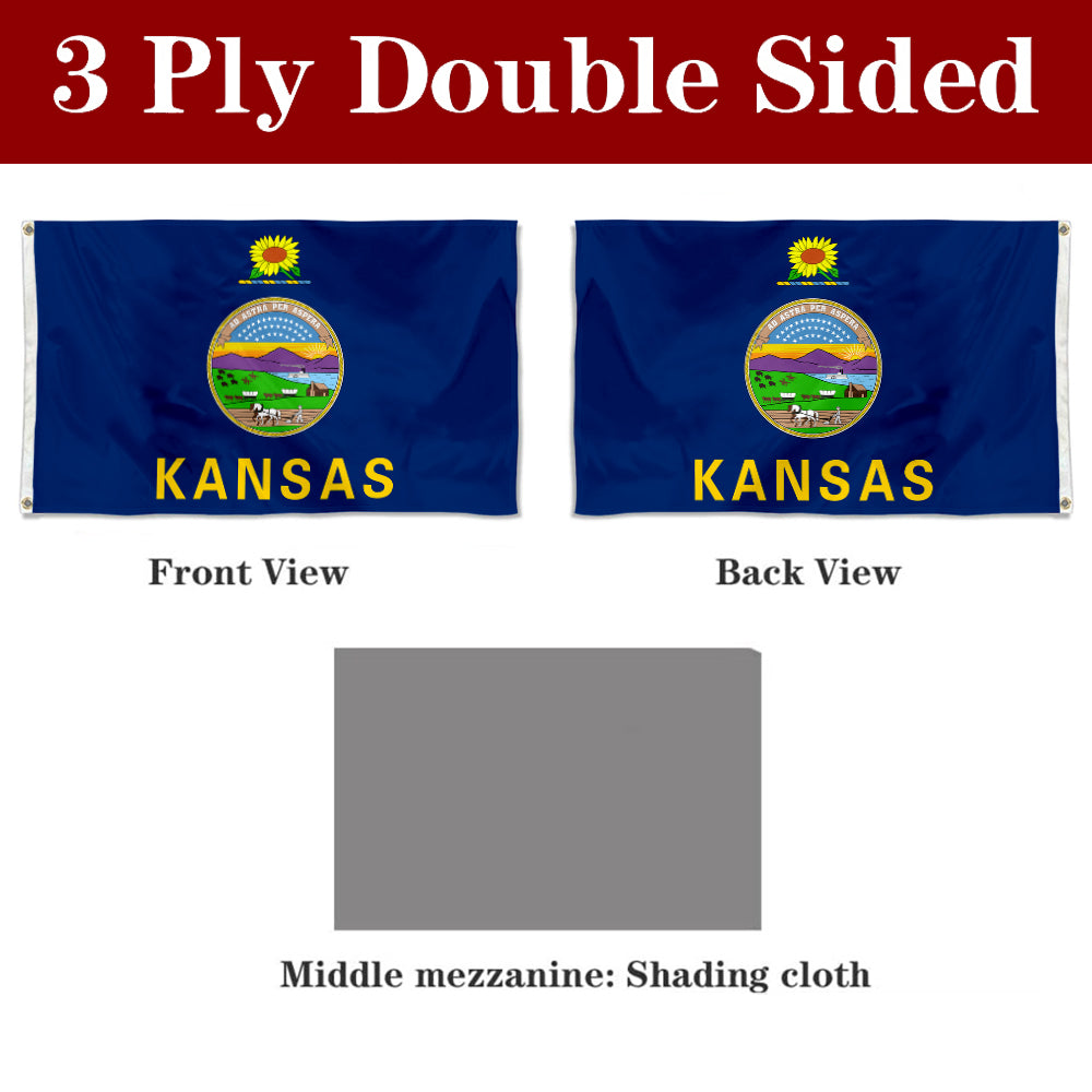 Fyon Kansas Flag Banner