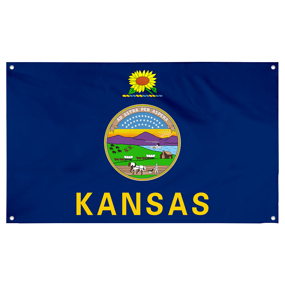 Fyon Kansas Flag Banner