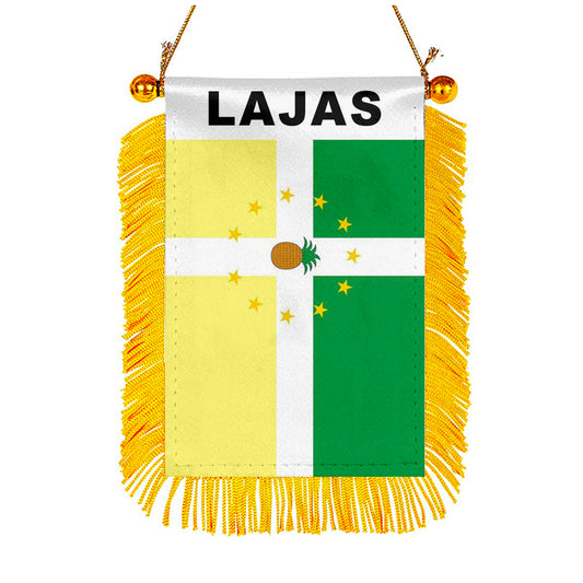 Fyon Lajas Flag Mini Car Rearview Mirror Flag Banner - 2PC