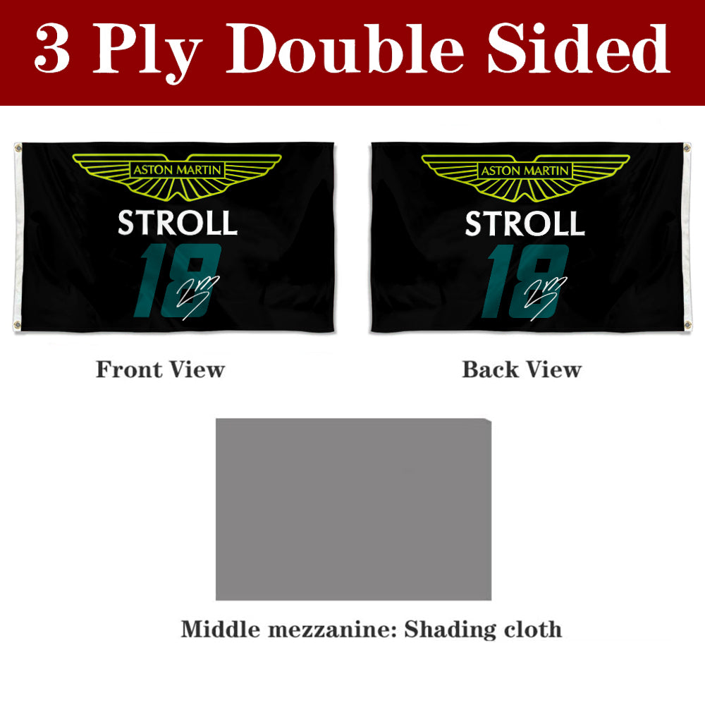 Fyon Lance Stroll Aston Martin 18# Flag Banner