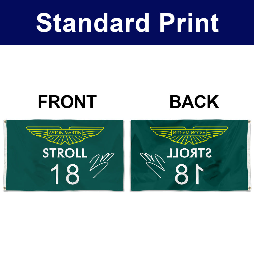 Fyon Lance Stroll Aston Martin 18# Flag Banner