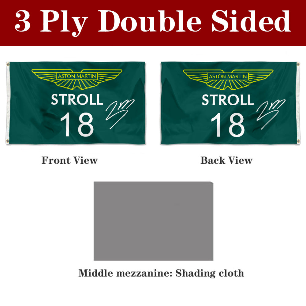 Fyon Lance Stroll Aston Martin 18# Flag Banner