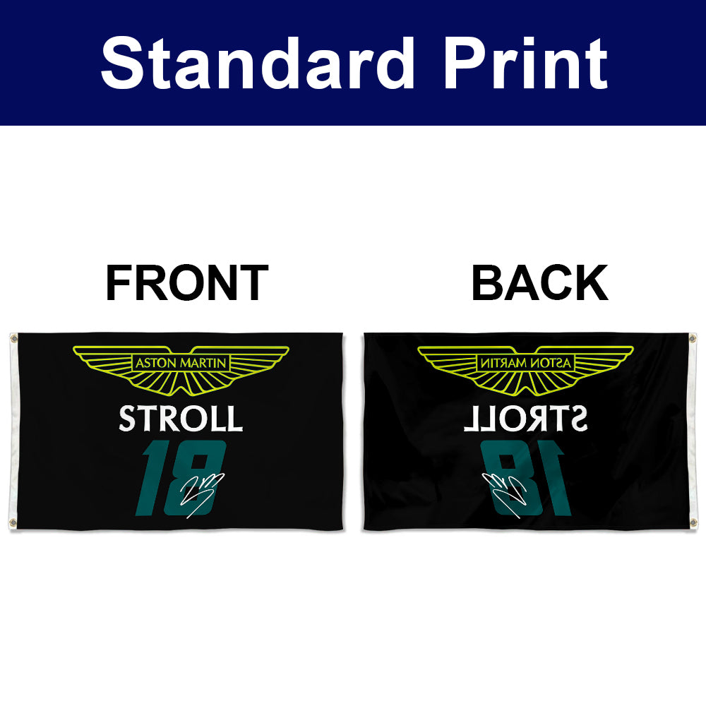 Fyon Lance Stroll Aston Martin 18# Flag Banner
