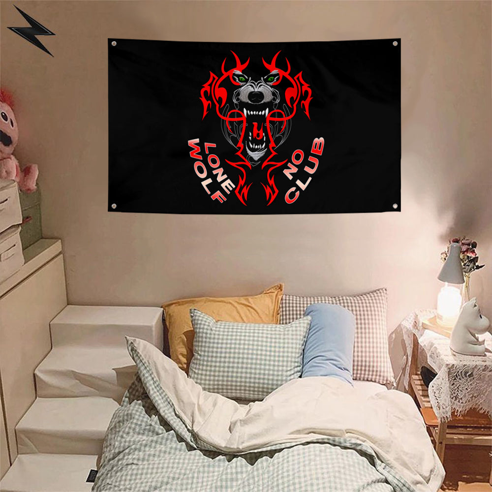 Fyon Lone Wolf No Club Flag Banner