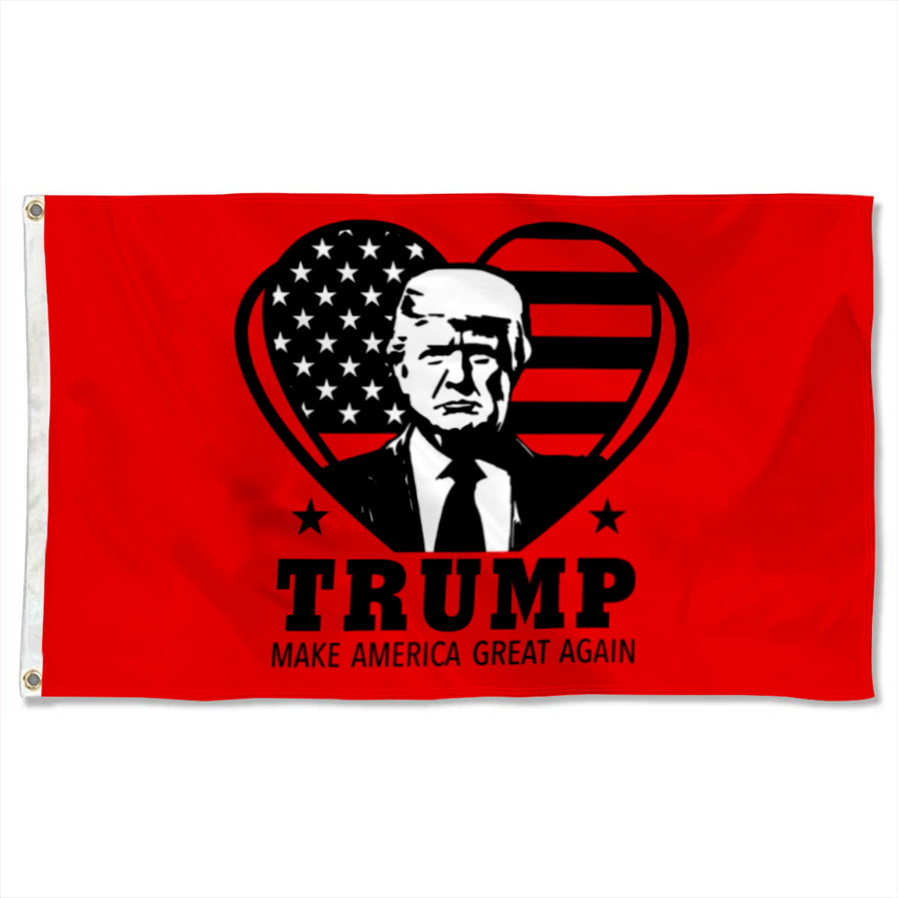 Fyon Love Trump Flag Banner Trump Make America Great Again Flags Indoor and Outdoor Banner