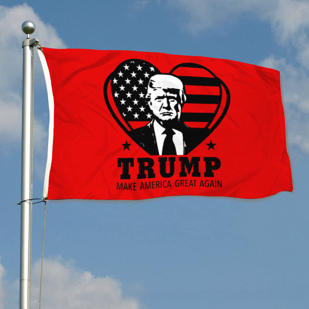 Fyon Love Trump Flag Banner Trump Make America Great Again Flags Indoor and Outdoor Banner