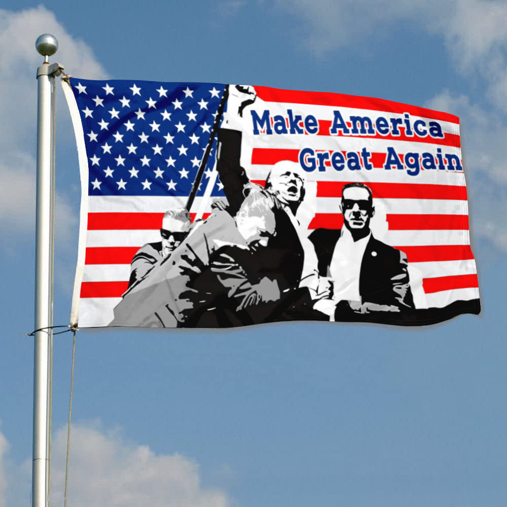 Fyon Make America Great Again Trump Flag Indoor and Outdoor Banner